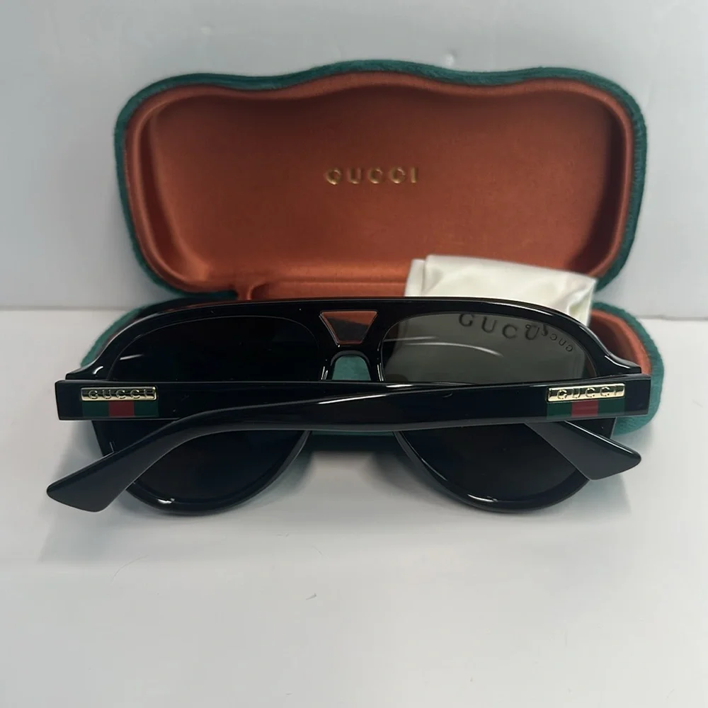 Gucci Dark Aviator Sunglasses GUCCI GG0767S | 0767S - 005 BLACK GREY